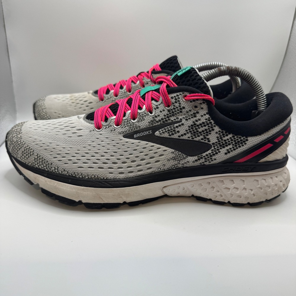 Brooks 10 Ghost 11 Running Shoes Womens Gray Pink 1202771B192 Sneakers
